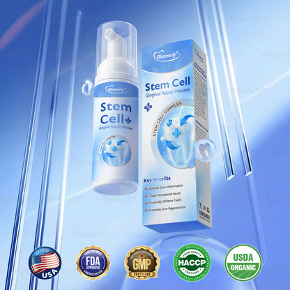 Glimmerly® Stem Cell Gingival Repair Mousse 🦷 Tooth Enamel Regeneration • Tartar Dissolver • Gum Strengthener • Deep-Clean Foaming Formula