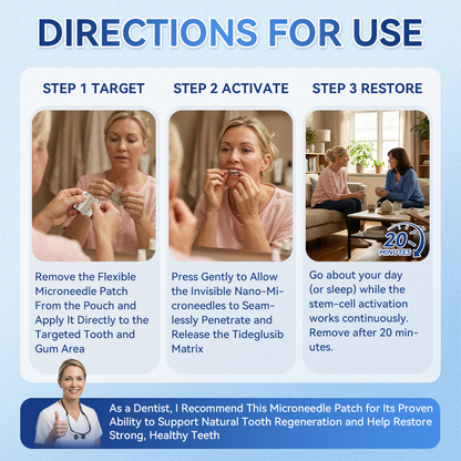 Smile instantly 🦷 𝐆𝐥𝐢𝐦𝐦𝐞𝐫𝐥𝐲® 𝐓𝐢𝐝𝐞𝐠𝐥𝐮𝐬𝐢𝐛 𝐓𝐨𝐨𝐭𝐡 & 𝐆𝐮𝐦 𝐑𝐞𝐩𝐚𝐢𝐫 𝐌𝐢𝐜𝐫𝐨𝐧𝐞𝐞𝐝𝐥𝐞 𝐏𝐚𝐭𝐜𝐡  | 𝐀𝐝𝐯𝐚𝐧𝐜𝐞𝐝 𝐒𝐭𝐞𝐦-𝐂𝐞𝐥𝐥 𝐀𝐜𝐭𝐢𝐯𝐚𝐭𝐢𝐨𝐧 𝐓𝐞𝐞𝐭𝐡 𝐒𝐭𝐫𝐢𝐩𝐬(🦷𝐑𝐞𝐛𝐮𝐢𝐥𝐝 𝐄𝐧𝐚𝐦𝐞𝐥 & 𝐃𝐞𝐧𝐭𝐢𝐧 • 𝐒𝐭𝐫𝐞𝐧𝐠𝐭𝐡𝐞𝐧 𝐆𝐮𝐦𝐬 • 𝐄𝐫𝐚𝐝𝐢𝐜𝐚𝐭𝐞 𝐓𝐚𝐫𝐭𝐚𝐫 & 𝐎𝐝𝐨𝐫 • 𝐒𝐭𝐨𝐩 𝐓𝐨𝐨𝐭𝐡 𝐒𝐞𝐧𝐬𝐢𝐭𝐢𝐯𝐢𝐭𝐲)