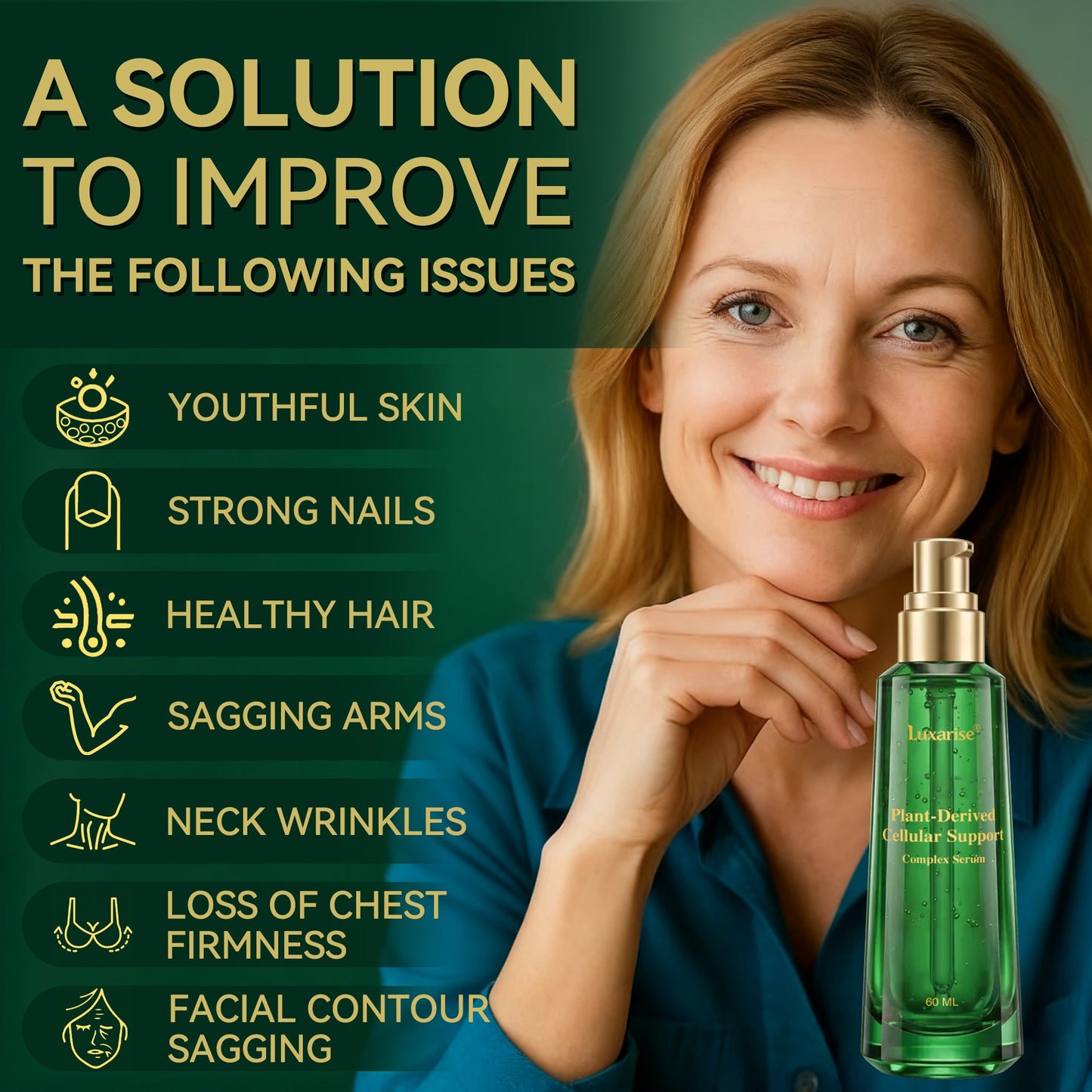 Make your skin more refined and stable 🪁 Luxarise® Plant-Derived Cellular Support Complex Serum (Lift & Firm Sagging Skin & Reduce Wrinkle Formation) 🧩