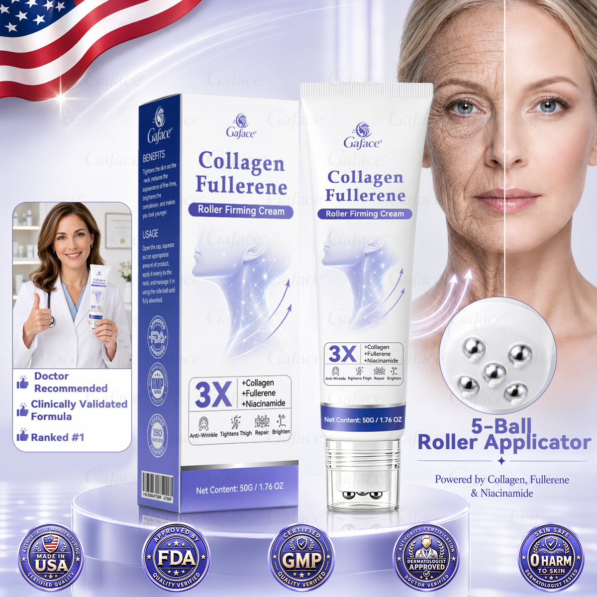 𝐆𝐚𝐟𝐚𝐜𝐞® 𝐂𝐨𝐥𝐥𝐚𝐠𝐞𝐧 & 𝐅𝐮𝐥𝐥𝐞𝐫𝐞𝐧𝐞 𝐑𝐨𝐥𝐥𝐞𝐫 𝐅𝐢𝐫𝐦𝐢𝐧𝐠 𝐂𝐫𝐞𝐚𝐦⏰Enjoy an exclusive 30% discount⏰